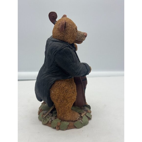 Tim Wolfe Cairn Studios "Boomer" the Bear Playing Instrument Figurine - Picture 4 of 9